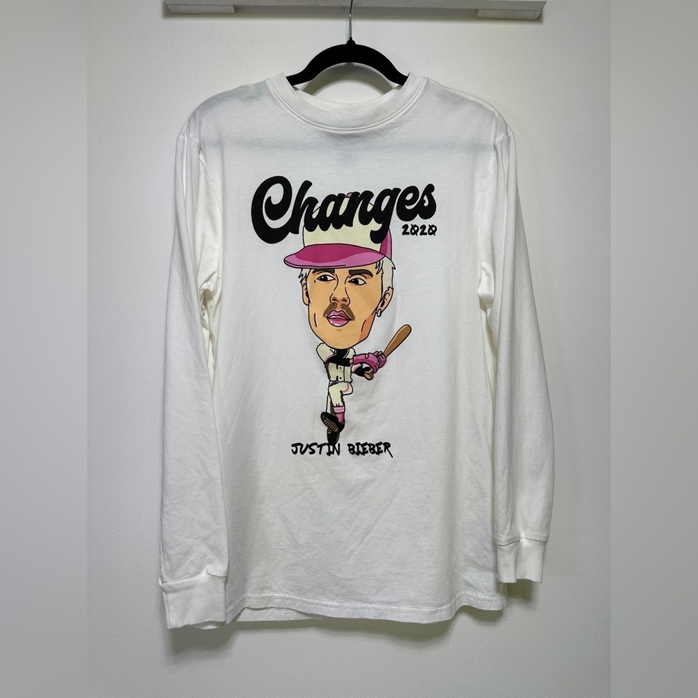 H&M Justin Bieber Changes 2020 Graphic Long Sleeve Tee Size M